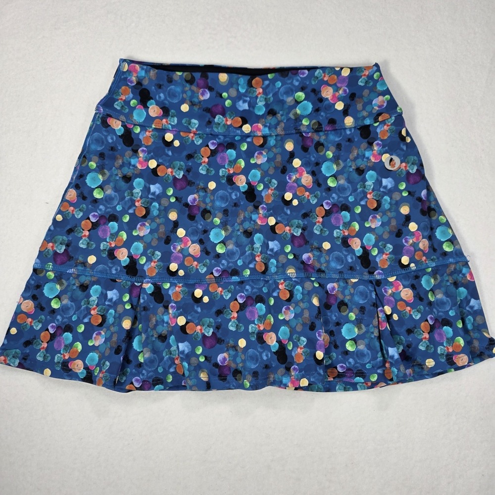 Dona Jo Womens Pickleball Tennis Golf Athletic Wear Polka-Dot Skort Skirt Size S